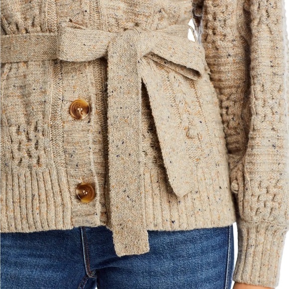 SEA New York Polly Wool Cable Knit Cardigan Sweater, Size XS New w/Tag $425 - Picture 6 of 13